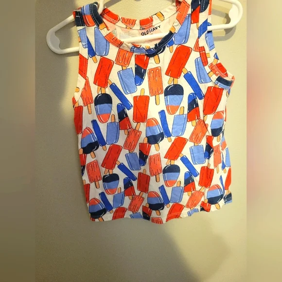 Old Navy Kids' Popsicle Print Tank Top - Red and Blue - Picture 1 of 3